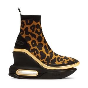 Balmain o1w1db10624 B-Bold Wedge High-Top Sneakers NIB - 42/10